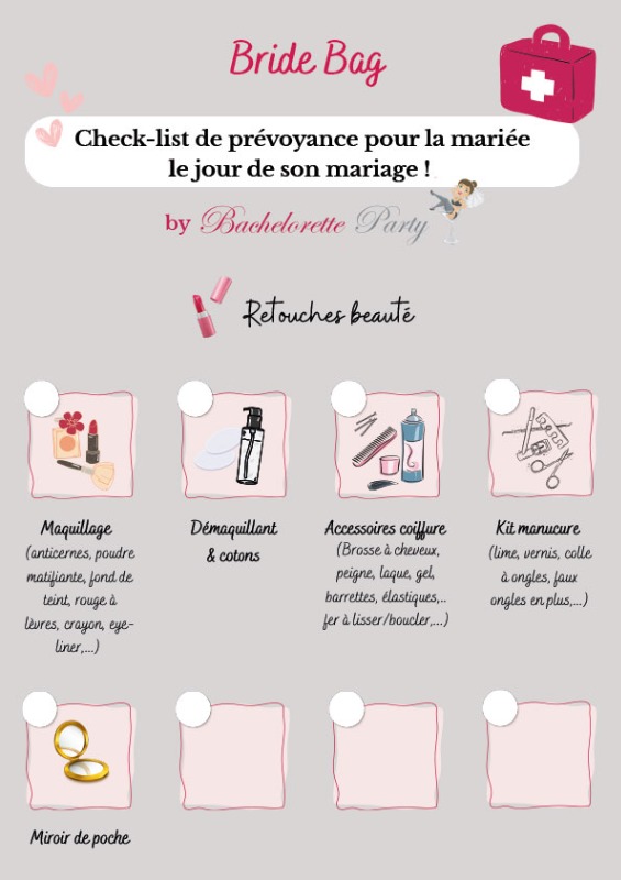 Bride Bag - Kit de prévoyance pour le mariage